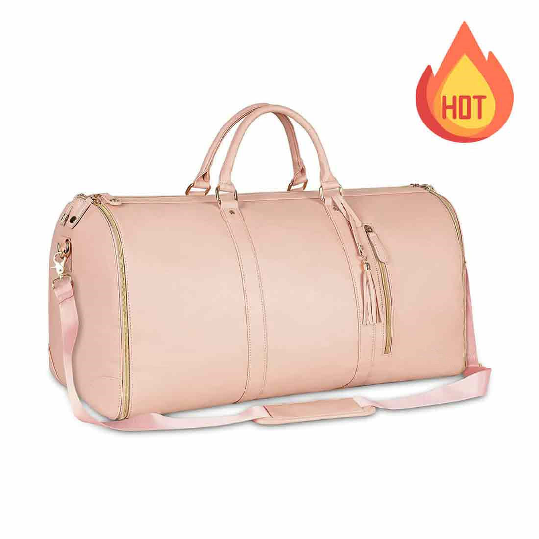 MATEIN Weekender Bag with Shoe Compartment, Pink