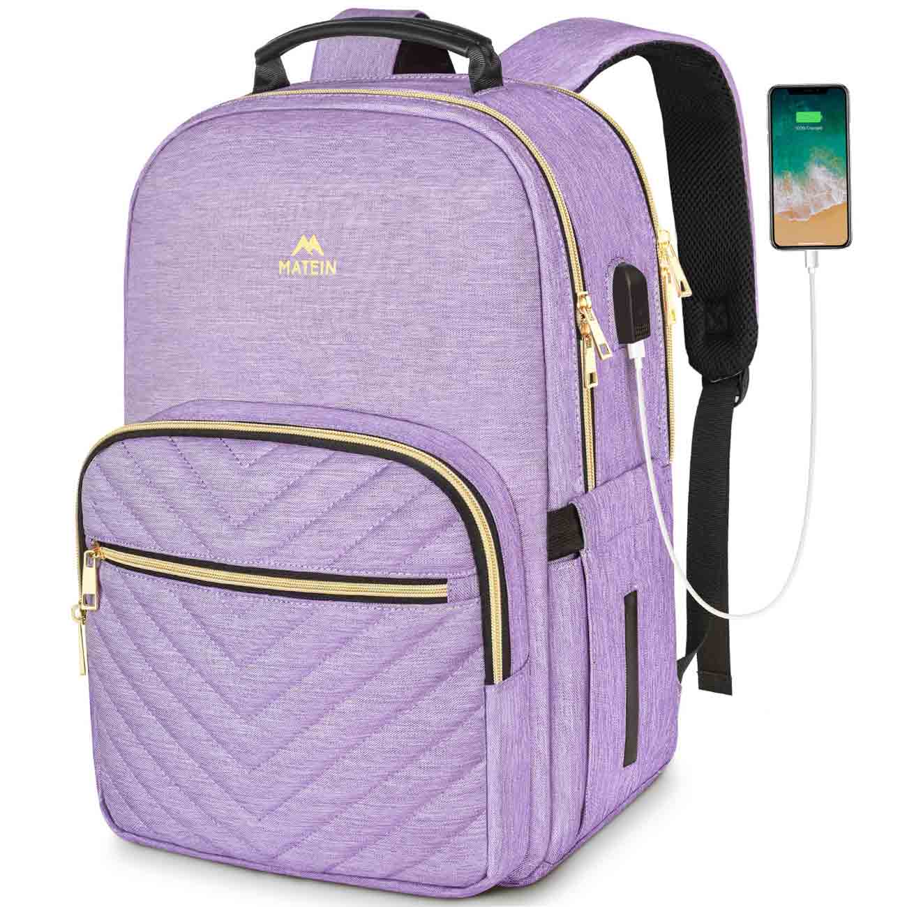 Wholesale Women Fashion Backpacks15.6Inch Laptop Backpack with USB Charger  Female Back Pack School Bags For Teenage Girls From m.
