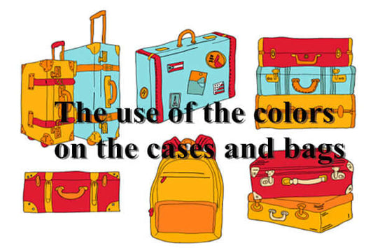 The use of the colors on the cases and bags