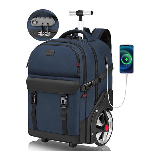 MATEIN Rolling Backpack with Combination Lock