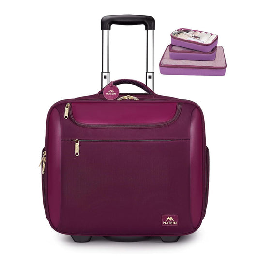 MATEIN Laptop Roller Bag with 3 Packing Cubes