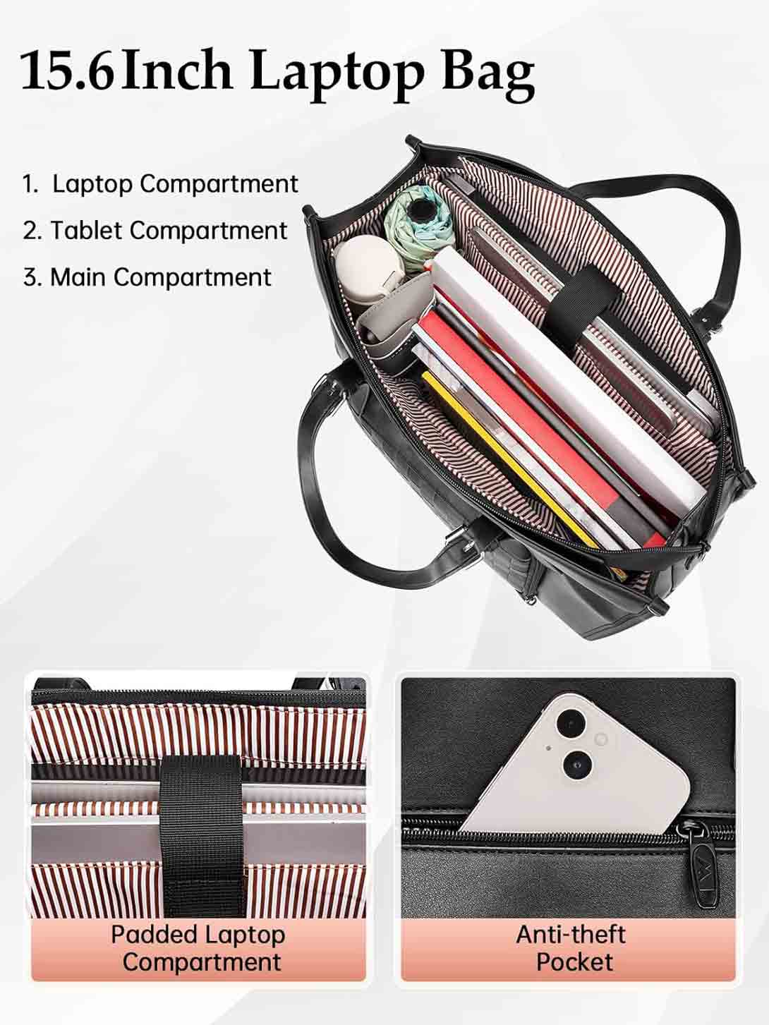 MATEIN-Latop-Tote-Bag-with-Insulated-Lunch-Compartment