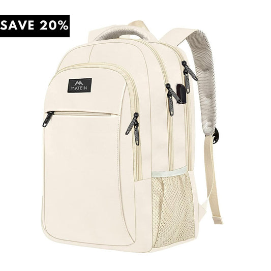 MATEIN-Mlassic-Beige-Laptop-Backpack-for-University-1_