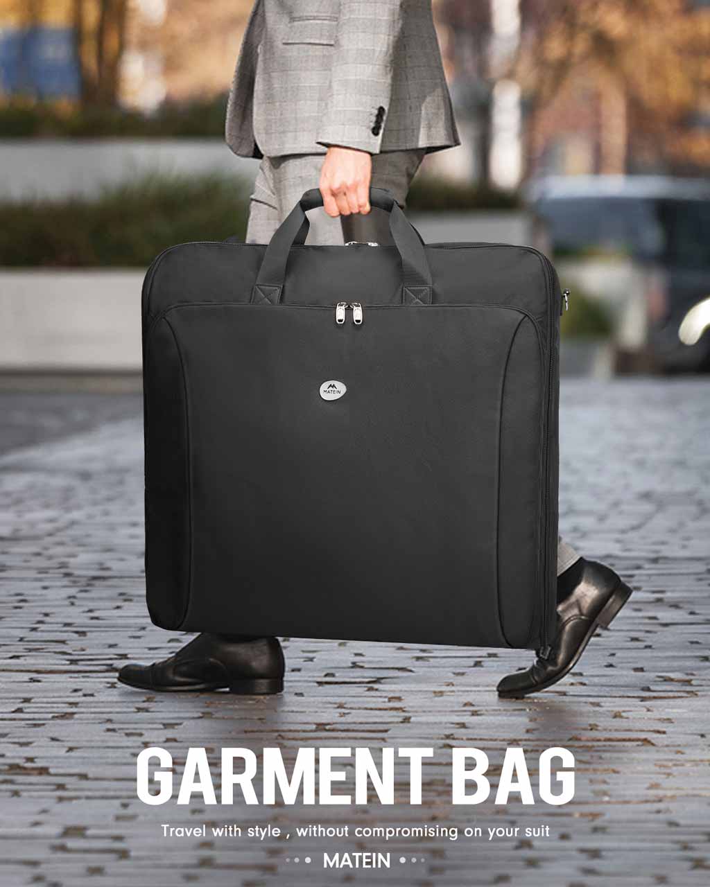 MATEIN Garment Bags, Large Suit Travel Bag with Pockets & Shoulder