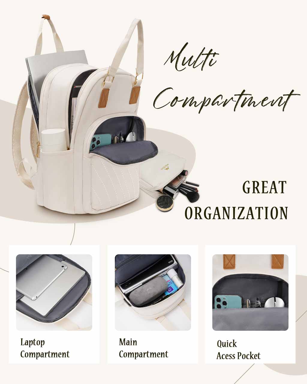 MATEIN Mini Backpack for Women, Waterproof Stylish  