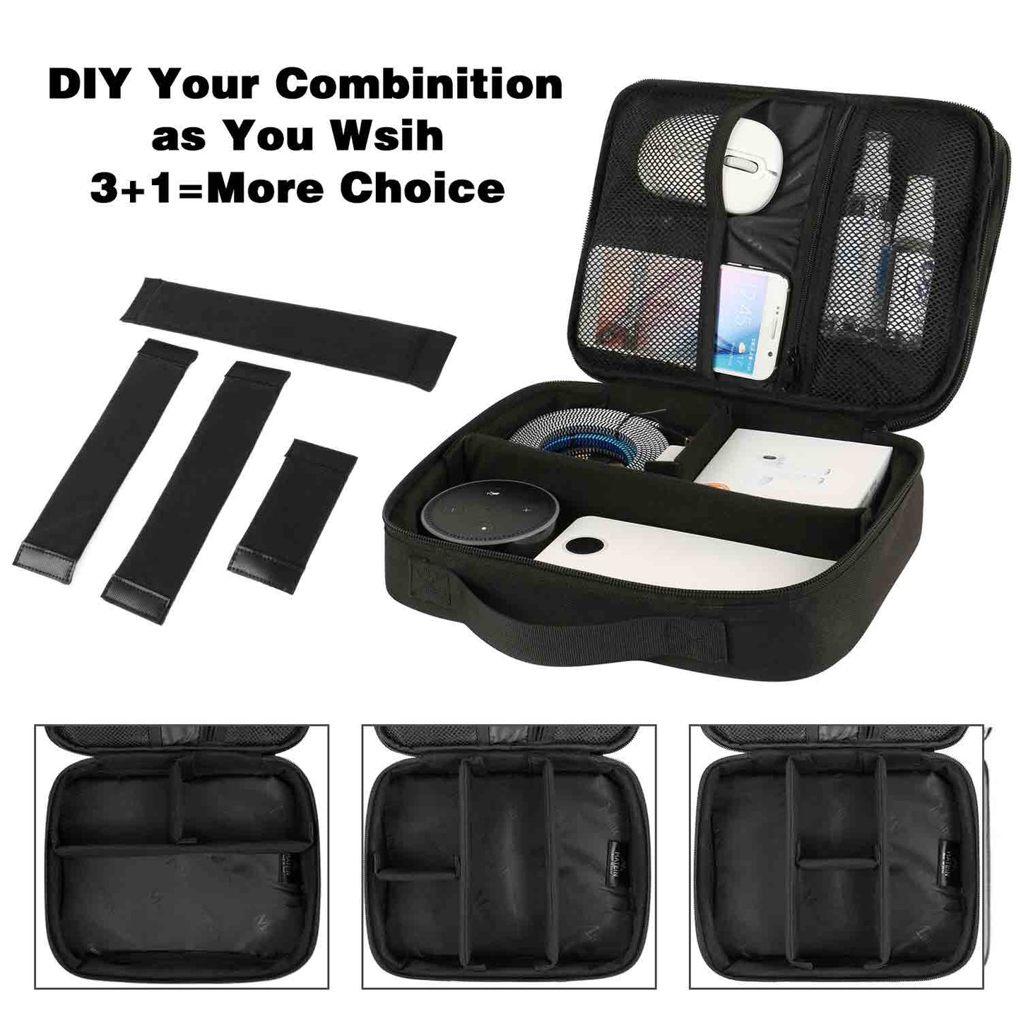 MATEIN Clear Electronics Organizer, Travel Cable Organizer Bag with Handle  Double Layer Cord Organiz…See more MATEIN Clear Electronics Organizer