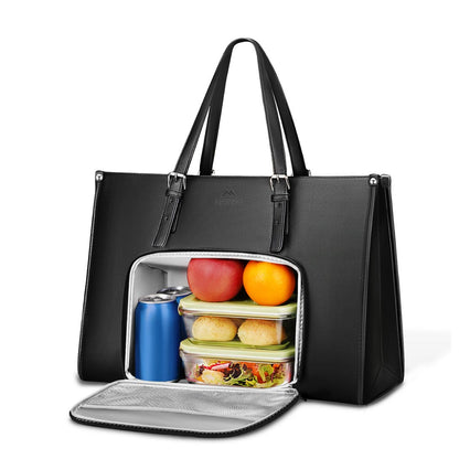 MATEIN Latop Tote Bag with Insulated Lunch Compartment