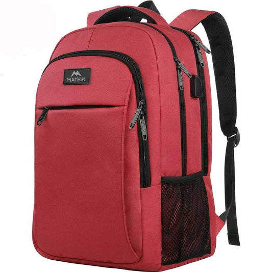 Matein Mlassic Travel Red Laptop Backpack - travel laptop backpack