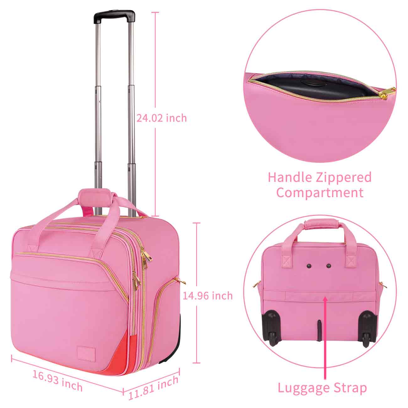 Matein Pink Laptop Bag for Women