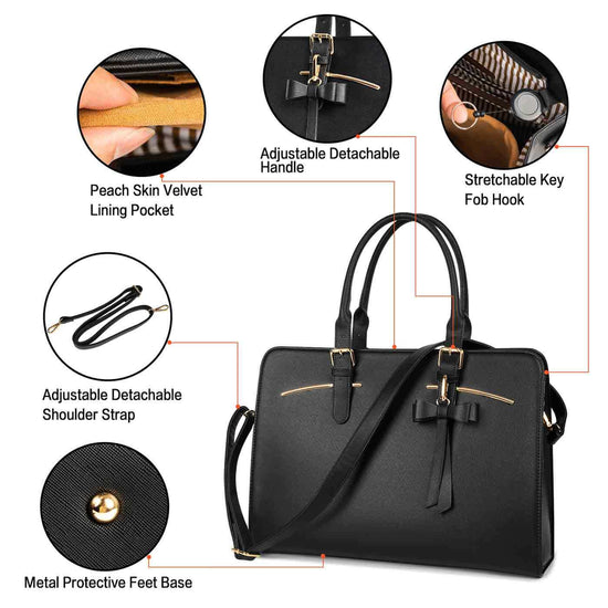 Matein Black Tote Bag for Women