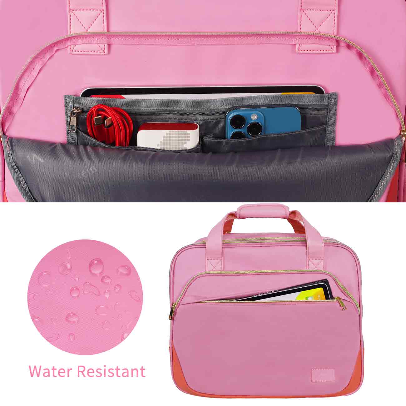 Rolling Laptop Bag, Matein 17 inch Wheeled Briefcase for Men Women, Waterproof