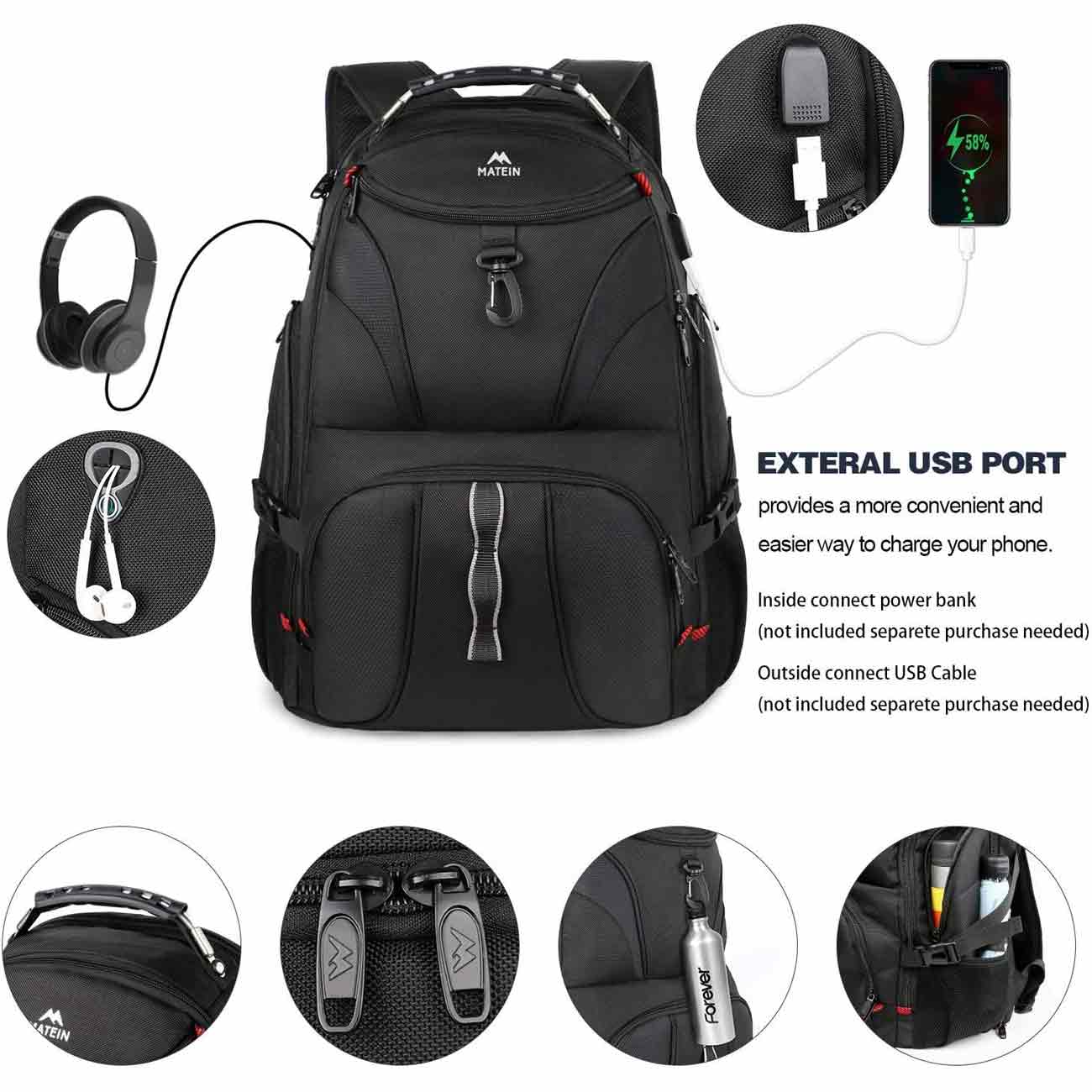 Matein Maokai Travel Backpacks with Lots of Pockets