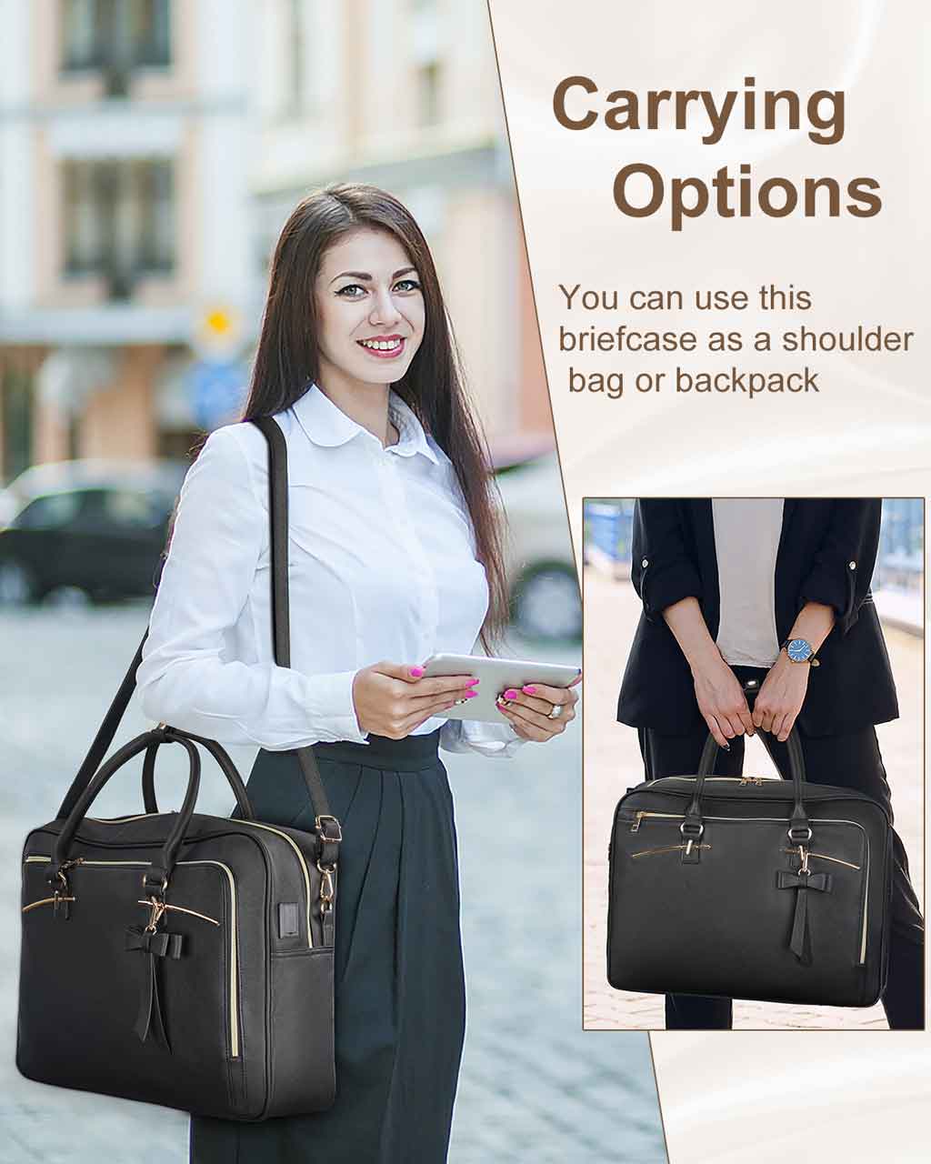 Women Luxury Briefcase Bag Business Laptop Bag Shoulder Bag Handbag Many  Sizes | eBay