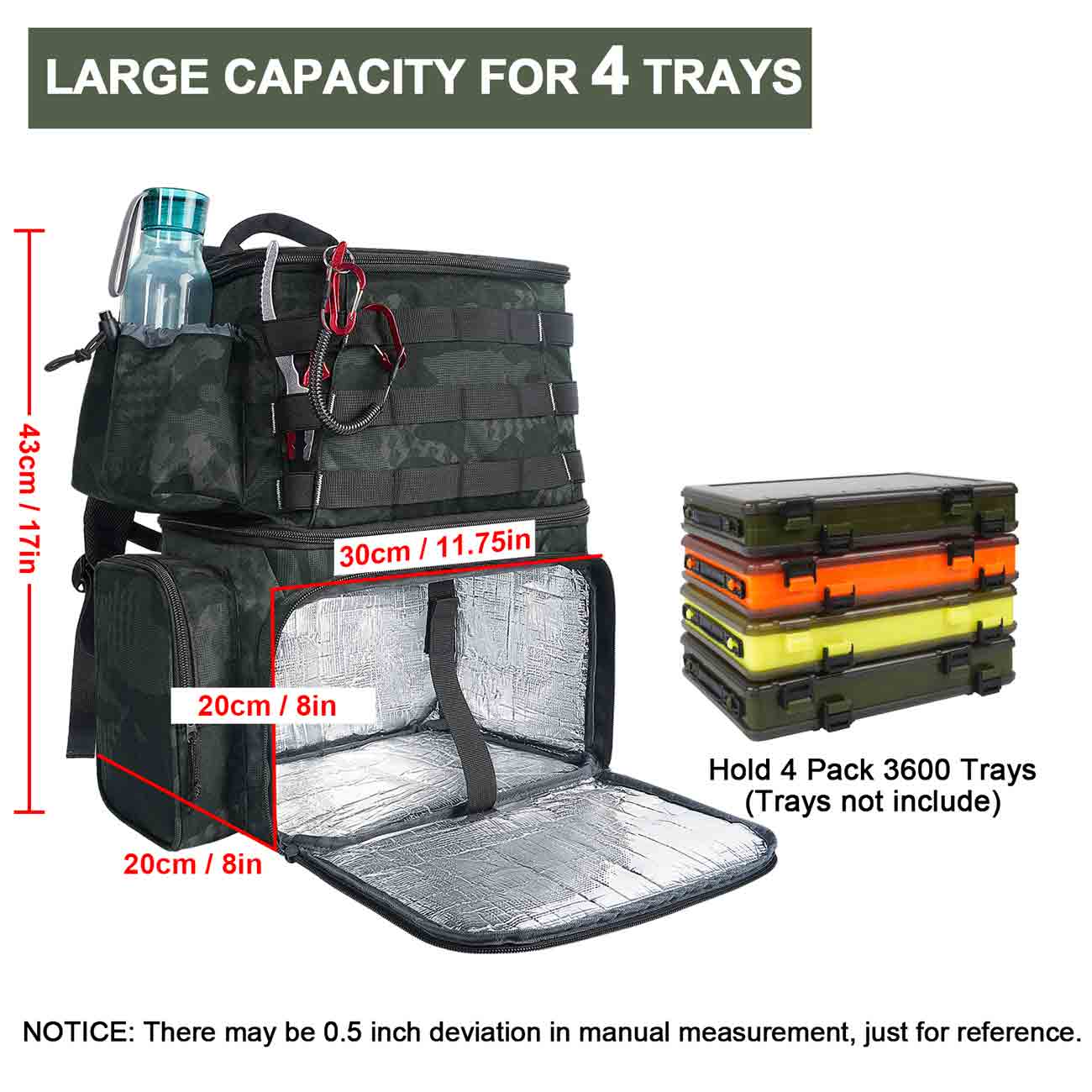 Fishing Tackle Boxes 600D Canvas Shoulder Bags Large-capacity Fishing  Tackle Bags Multi-pocket Wear-resistant