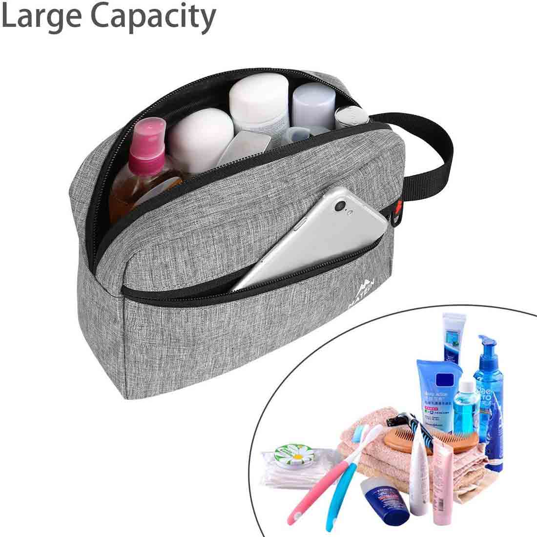 Travel backpack with wash bag