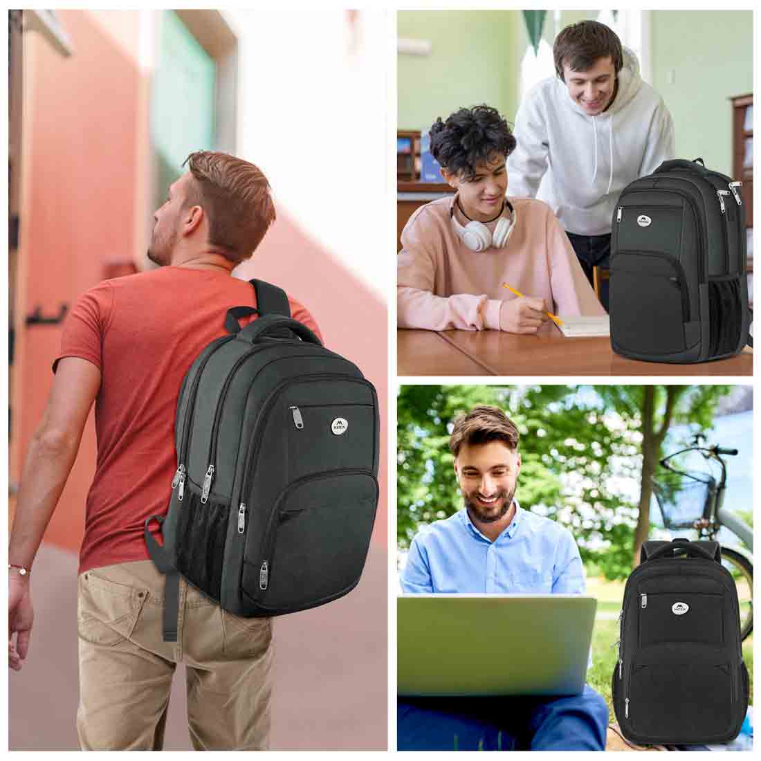 Laptop Backpack,15.6IN Slim Backpack for Men/Women,Guard Against Theft  Small Computer Backpack With USB Charging Port,Durable College/Business