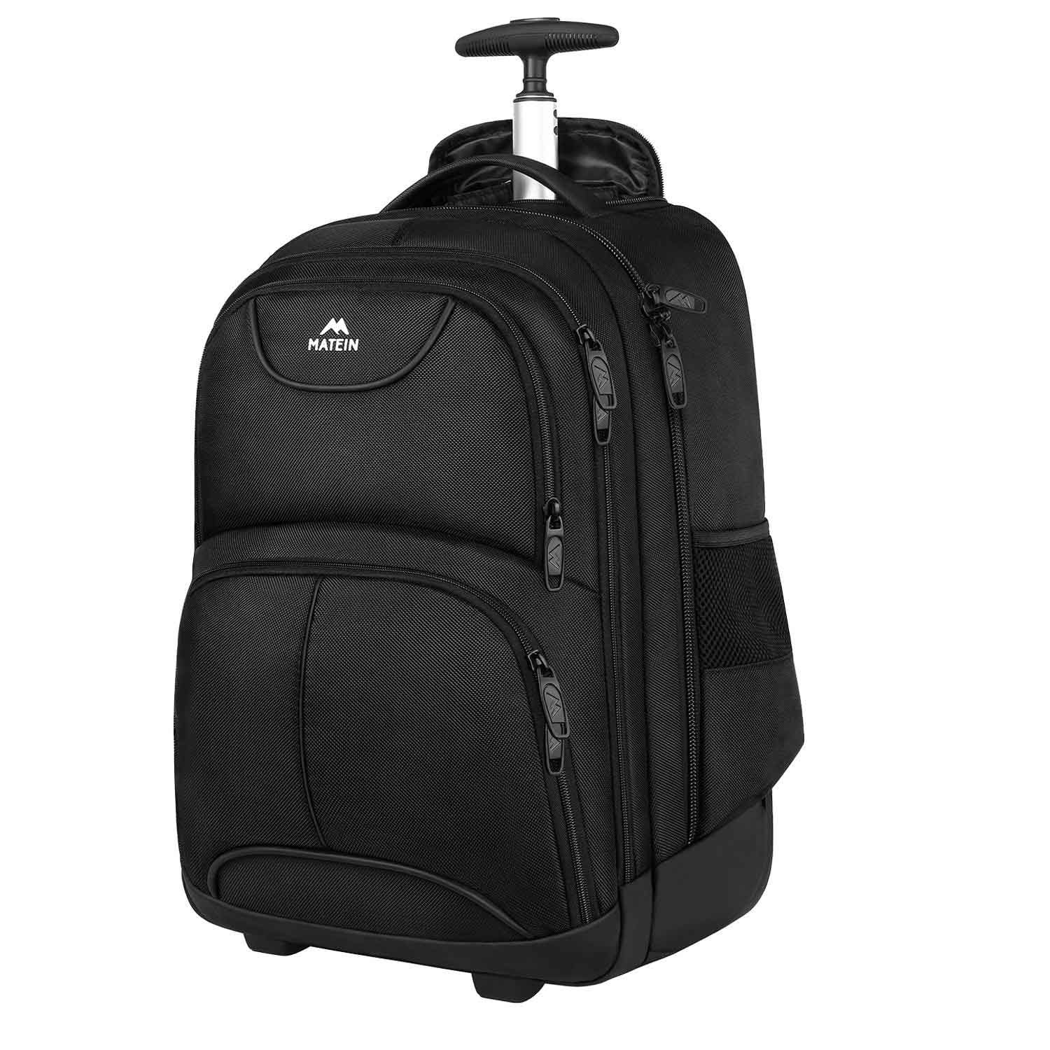Polyester Plain Black Waterproof School Backpack Bag